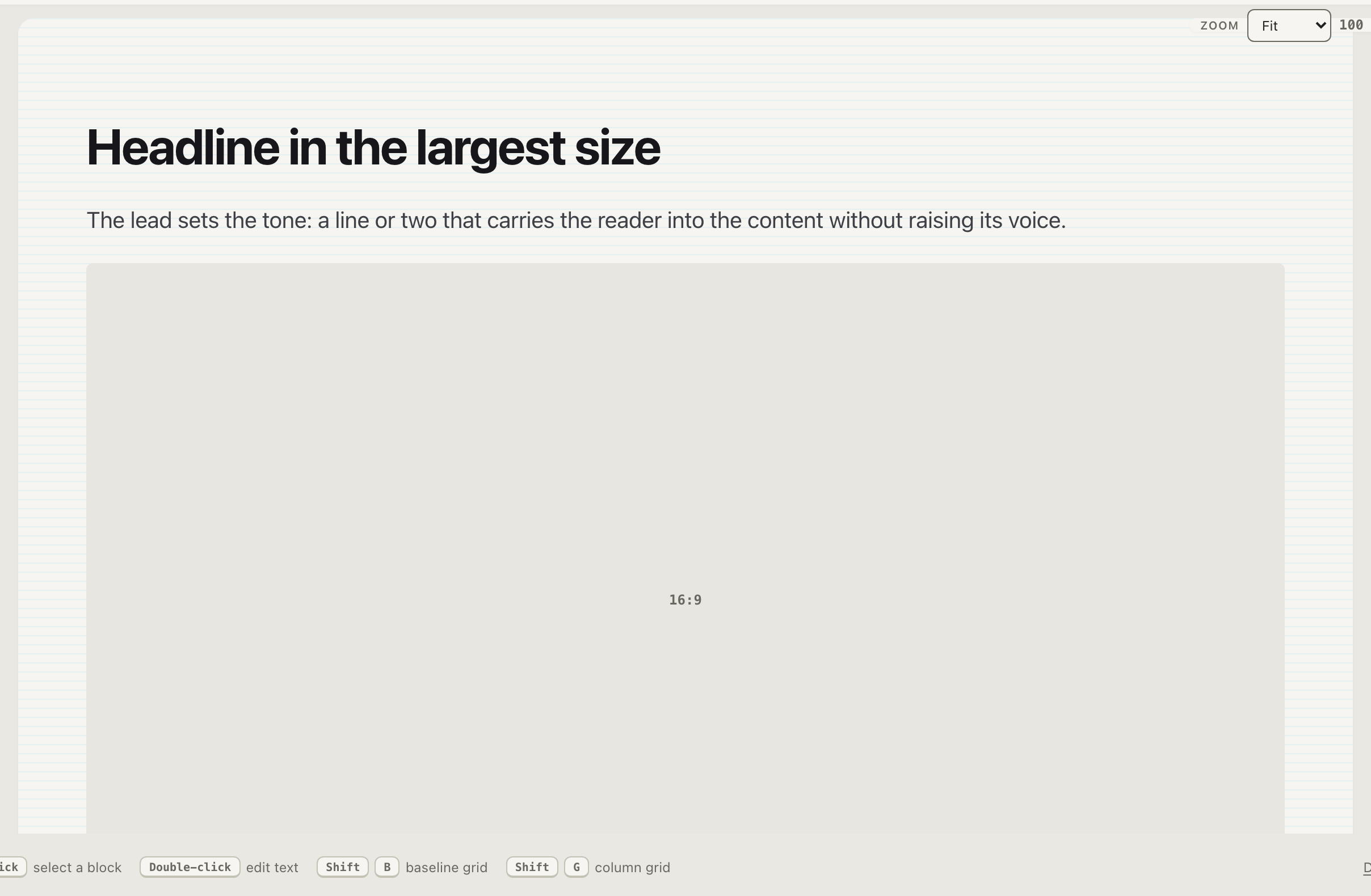 The typography canvas
